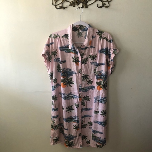 Old Navy Tropical Print Collared Dress - Picture 1 of 3